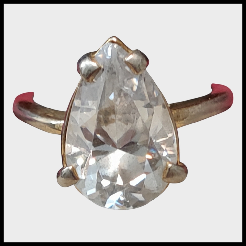 Pear Cut Cocktail Ring